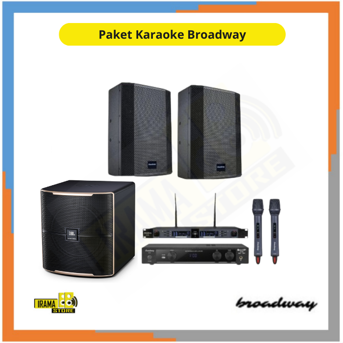 Paket Karaoke Speaker Broadway 8inch - Subwoofer JBL